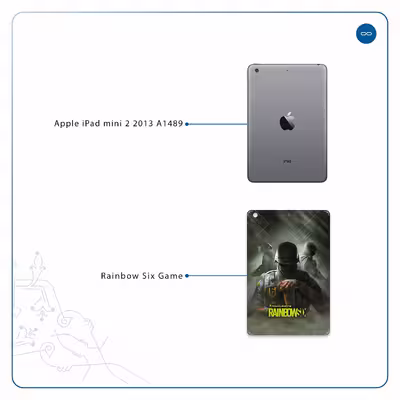 برچسب پوششی ماهوت مدل Rainbow-Six-Game مناسب برای تبلت اپل iPad mini 2 2013 A1489