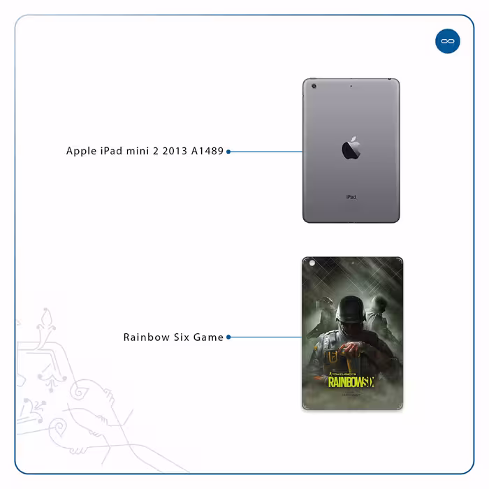 برچسب پوششی ماهوت مدل Rainbow-Six-Game مناسب برای تبلت اپل iPad mini 2 2013 A1489