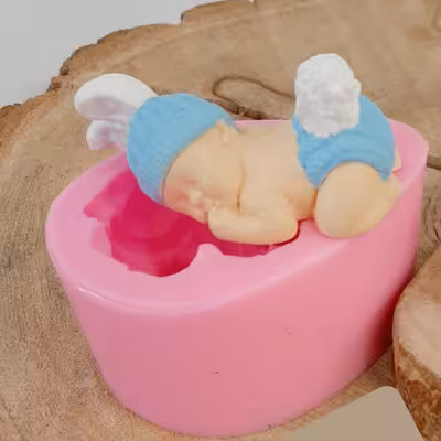 قالب شمع مدل نوزاد کلاه خرگوشی