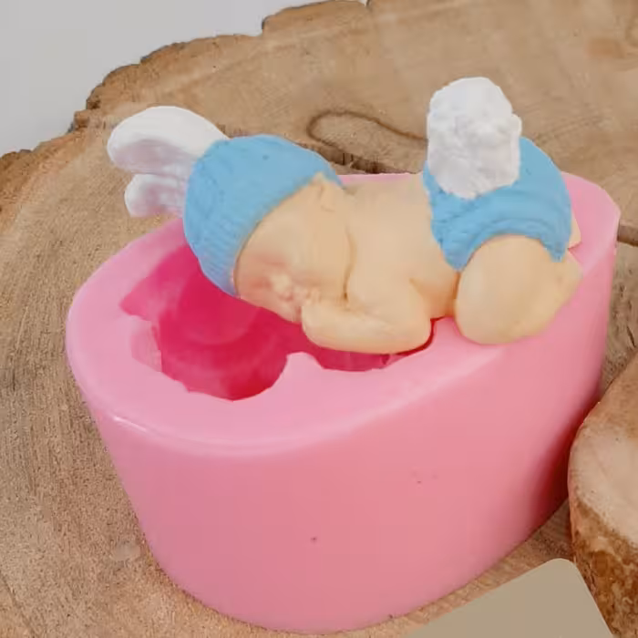 قالب شمع مدل نوزاد کلاه خرگوشی