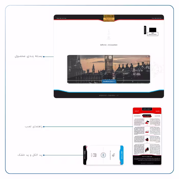 برچسب پوششی ماهوت مدل London City مناسب برای تبلت اپل iPad Air 2013 A1474