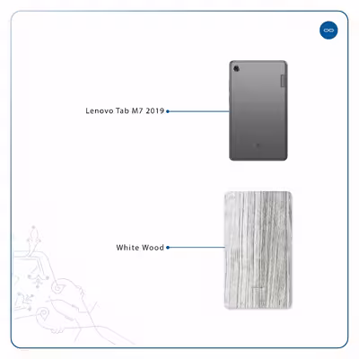 برچسب پوششی ماهوت مدل White Wood مناسب برای تبلت لنوو Tab M7 2019