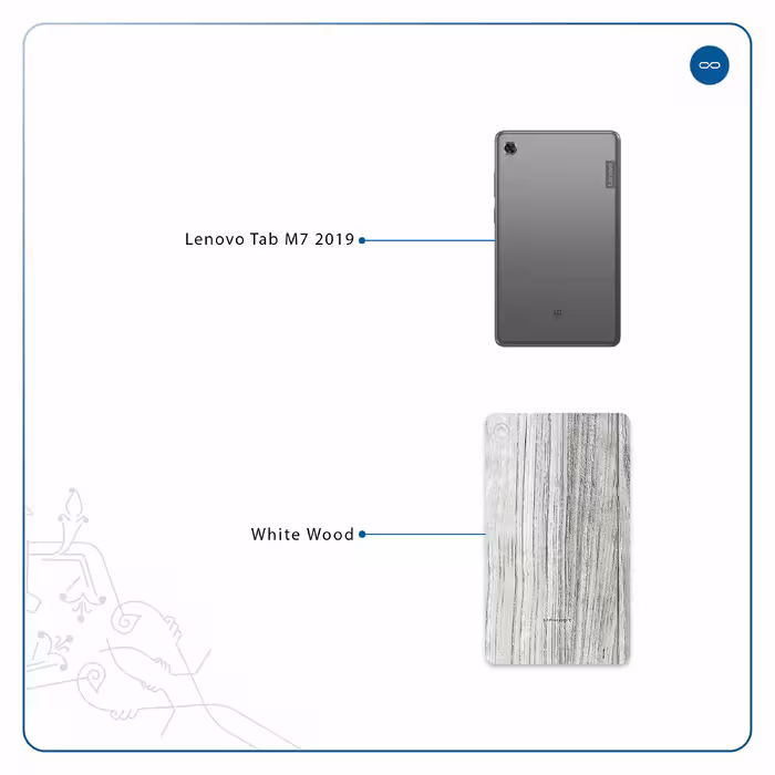 برچسب پوششی ماهوت مدل White Wood مناسب برای تبلت لنوو Tab M7 2019