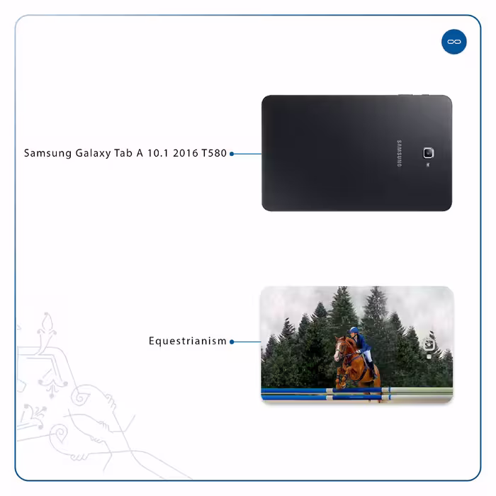 برچسب پوششی ماهوت مدل Equestrianism مناسب برای تبلت سامسونگ Galaxy Tab A 10.1 2016 T580