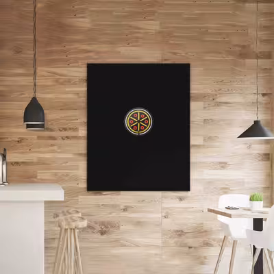 چراغ دیواری نئون دیزاین طرح Pizza_MLC