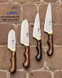 سرویس 4 پارچه چاقو قصابی استاد علی تیغه فنر