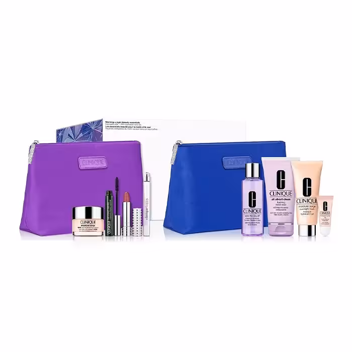 پک زیبایی و مراقبتی صبح و شب کلینیکCLINIQUE Morning   Night Beauty Essentials Set