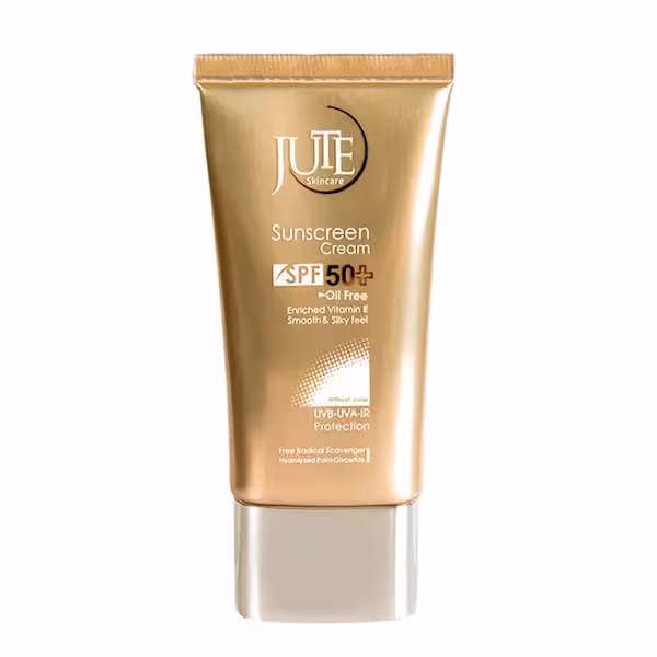 کرم ضد آفتاب ضد چروک بی رنگ مناسب پوست چرب SPF50 ژوت 40ml  jute