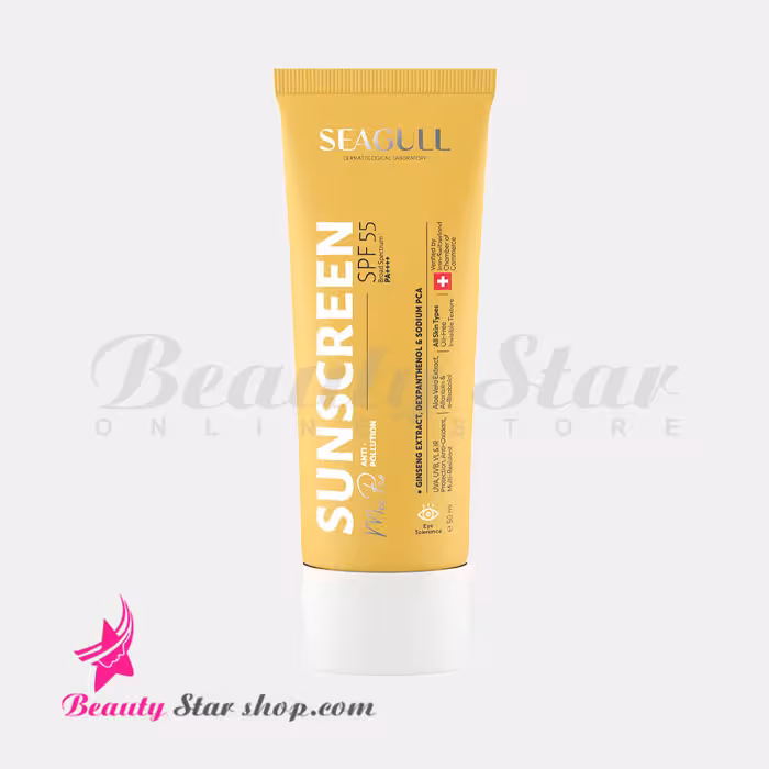 کرم ضد آفتاب بی رنگ آقایان سی گل SPF 55 فاقد چربی حجم 50 میلی لیتر
