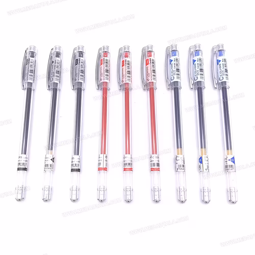 روان نویس ژل پن 0.5 سی کلاس کاندید Candid بسته 9 عددی (آبی – مشکی – قرمز)