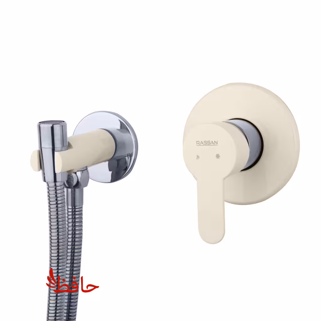 شیر توالت توکار راسان مدل ویوات تنسو شیری کروم