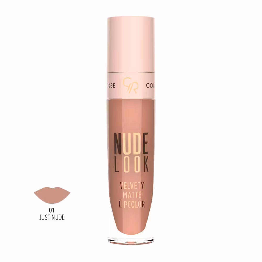 رژ لب مایع گلدن رز مدل نود لوک مات شماره 01 Golden Rose