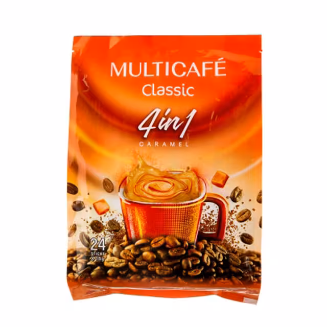 کافی میکس کلاسیک 4 در 1 کاراملی مولتی کافه بسته 24 عددی