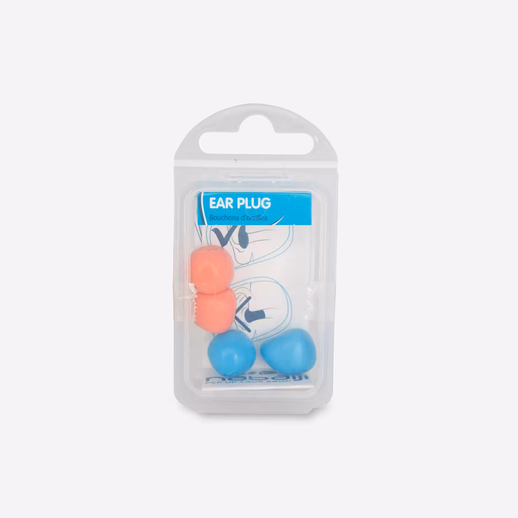 گوش گیر نابایجی – 2 تایی دکتلون Nabaiji Moldable Earplugs – Blue/Pink