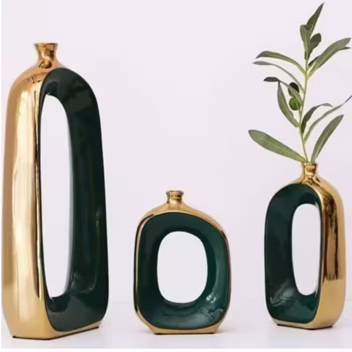 گلدان رومیزی  مدرن و آنتیک مجموعه سه عددی