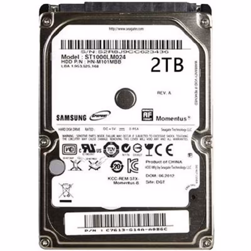 هارد لپ تاپ سامسونگ ظرفیت 2 ترابایت گارانتی سلامت فیزیکی