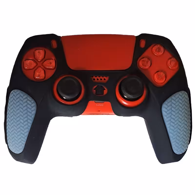 روکش دسته PS5 مدل ضد لغزش مشکی-طوسی