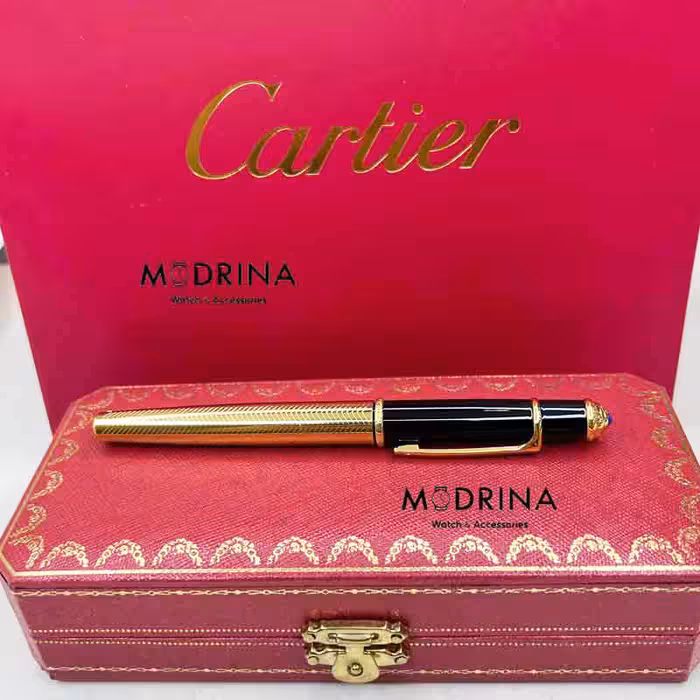 خودکار کارتیه طلایی مشکی Cartier