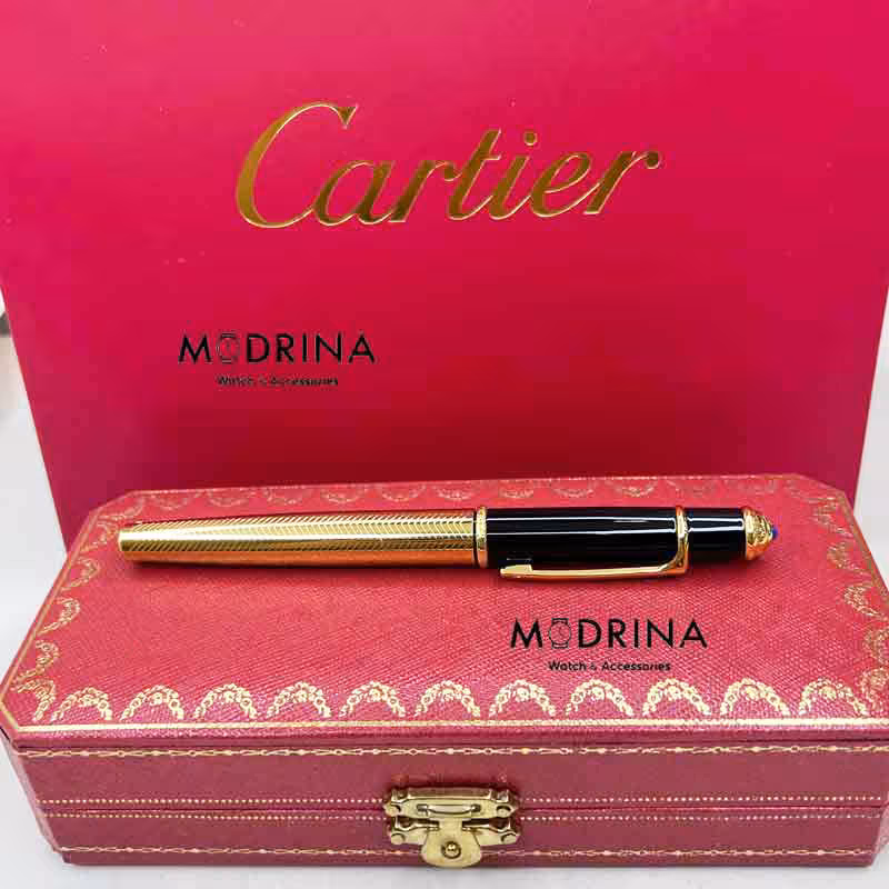 خودکار کارتیه طلایی مشکی Cartier