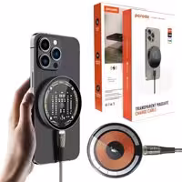 شارژر سکه ای وایرلس Porodo Transparent magsafe charge cable