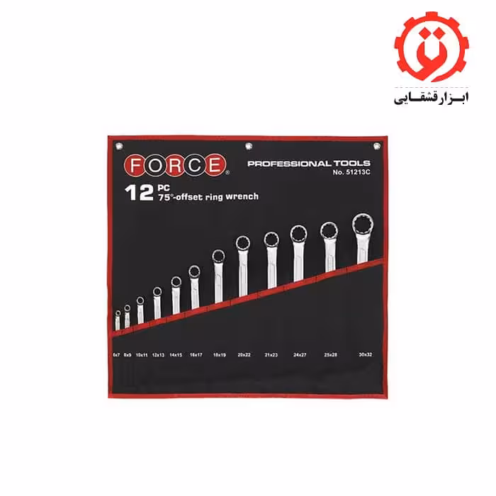 سری آچار دو سر رینگ کاور دار 12 عددی فورس مدل 51213C