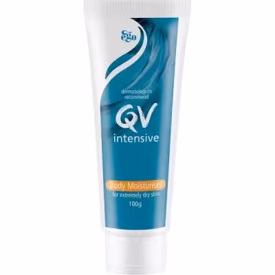 کرم مرطوب کننده و آبرسان قوی بدن QV کیو وی مدل BODY MOISTURISER حجم 100 گرم