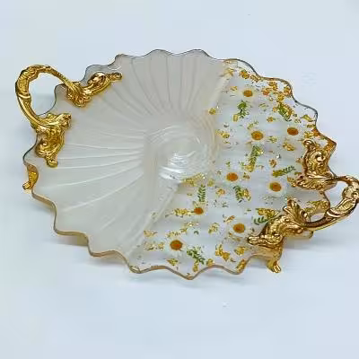 سینی گل بابونه طلایی