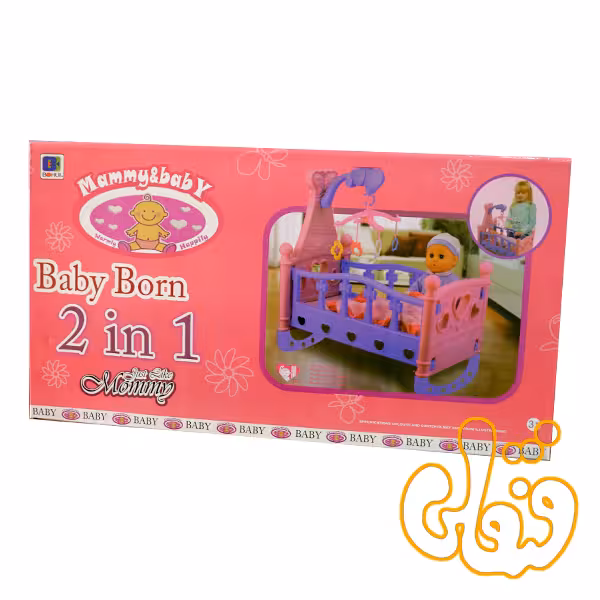 تخت و گهواره عروسک 2 حالته
