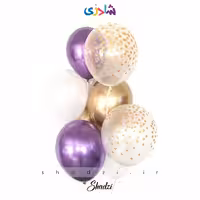 پک 8عددی بنفش طلایی