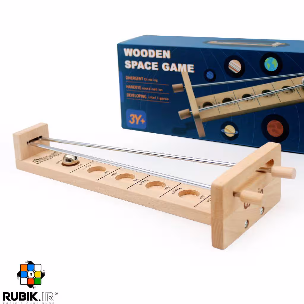 بازی تعادل میله و گوی منظومه شمسی چوبی