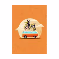 دفتر خط دار 40 برگ مدل travel کد 828