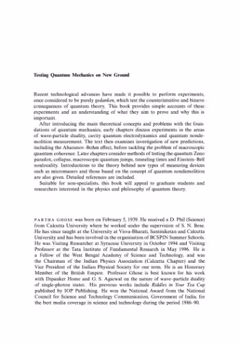 خرید و دانلود نسخه کامل کتاب Testing Quantum Mechanics on New Ground