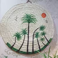 سفره حصیری نقاشی شده قطر 70