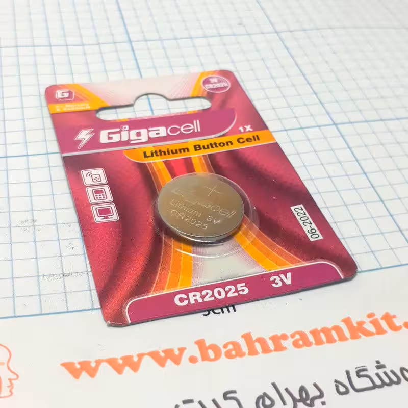 باتری CR2025 قرصی لیتیوم 3 ولت Gigacell گیگاسل