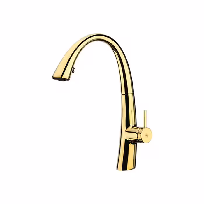 شیر آشپزخانه فایبر اپتیک مدل زو (طلایی) KWC