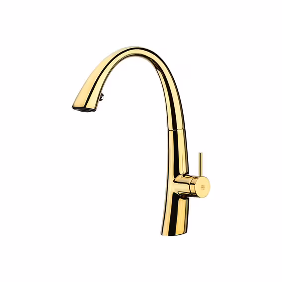 شیر آشپزخانه فایبر اپتیک مدل زو (طلایی) KWC