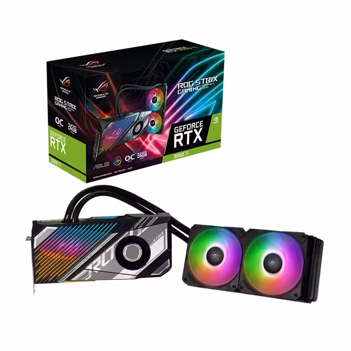 کارت گرافیک ایسوس ROG STRIX LC GeForce RTX 3090 TI OC Edition 24GB GAMING