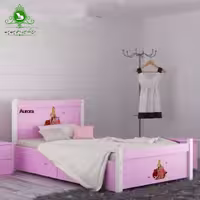 تخت خواب یک نفره دخترانه مدل ساغر