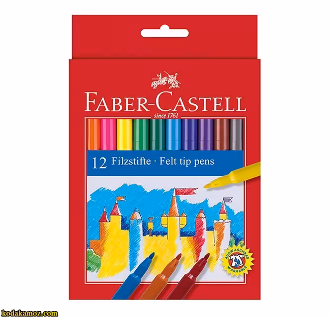 ماژیک رنگ آمیزی 12 رنگ فابرکاستل