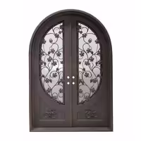 درب آهنی ورودی فرفروژه دو لنگه هلال کد 1120