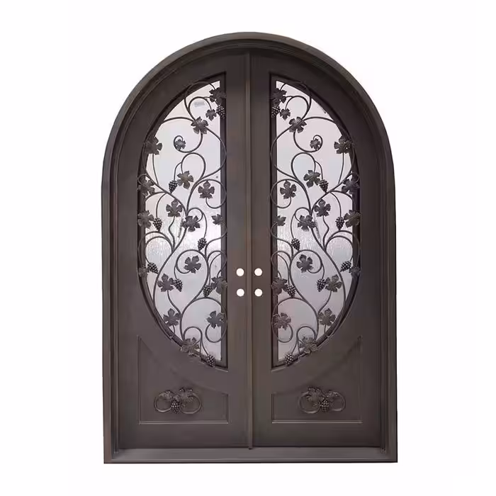 درب آهنی ورودی فرفروژه دو لنگه هلال کد 1120