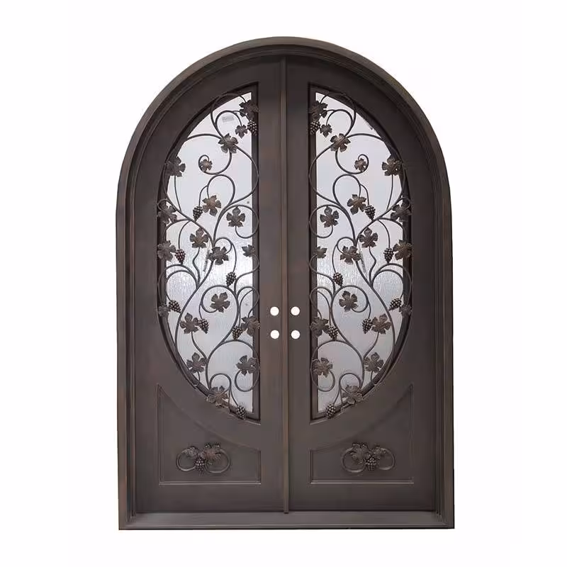 درب آهنی ورودی فرفروژه دو لنگه هلال کد 1120