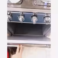 اجاق گاز طرح فر پایدار 4 شعله، با شبکه چدن و فندک اتوماتیک