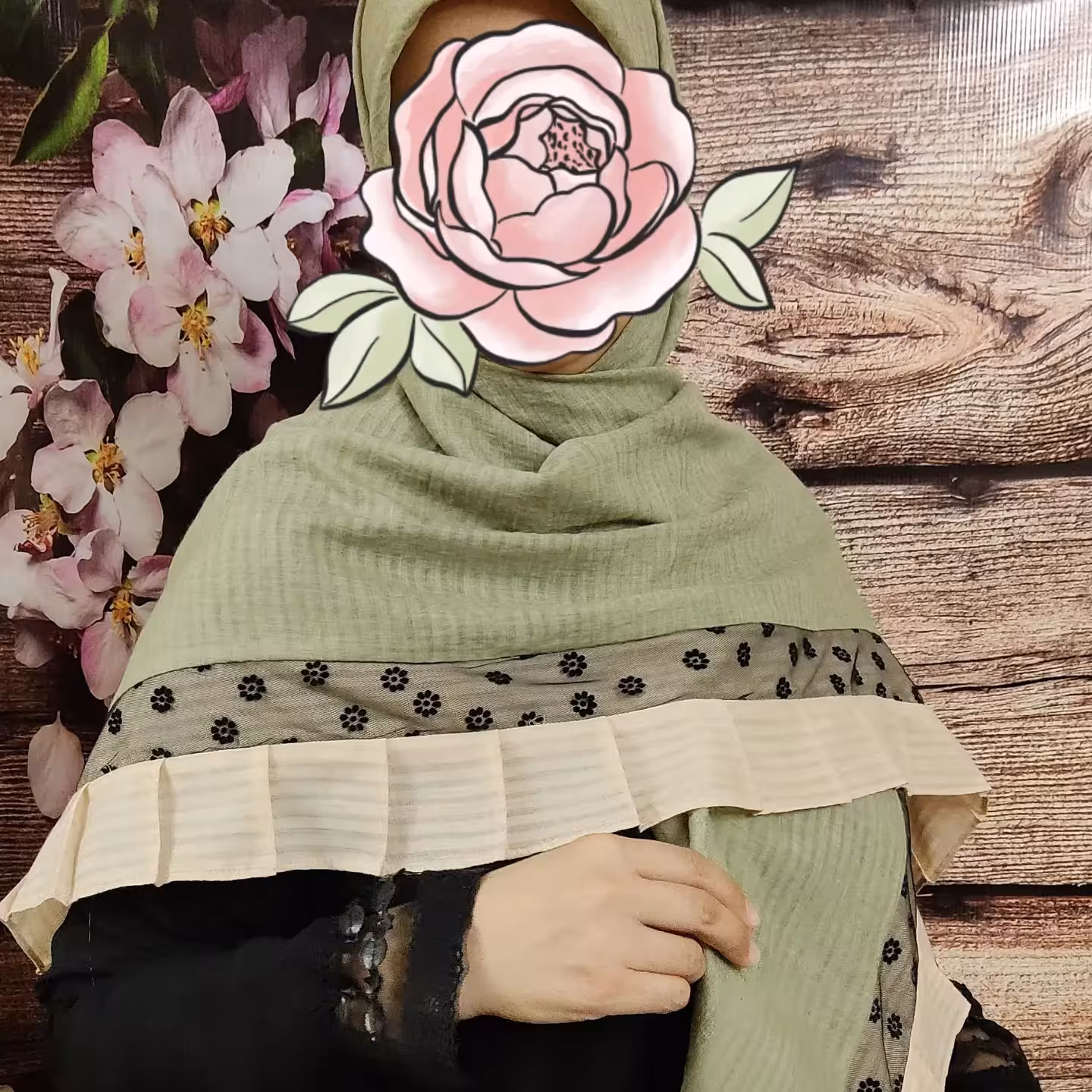 روسری قواره بزرگ سبز سدری