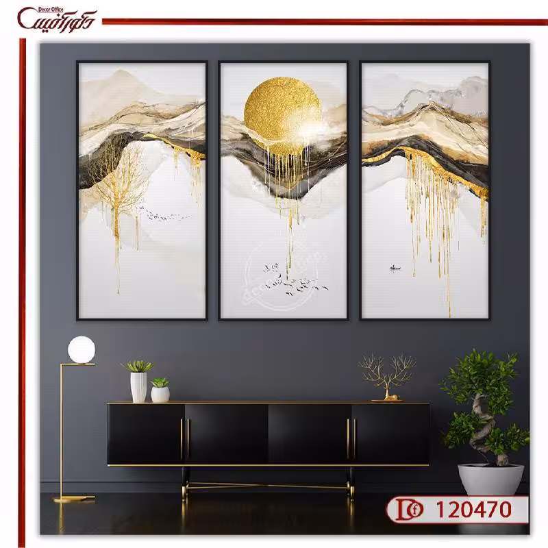 تابلو سه تکه مدرن انتزاعی M120470