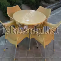 ست میز و صندلی ناهار خوری 4 نفره، مدل حصیری، برند ناصر، کد 922-991