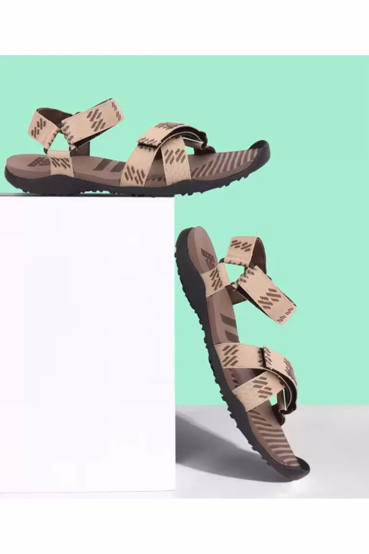 کفش صندل زنانه ساندال روزمره راحت و سبک آناتومیک مواری با چسب رنگی برند adidas – 7413