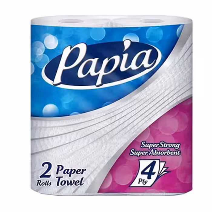 دستمال حوله ای آشپزخانه 4 لایه پاپیا 2 عددی