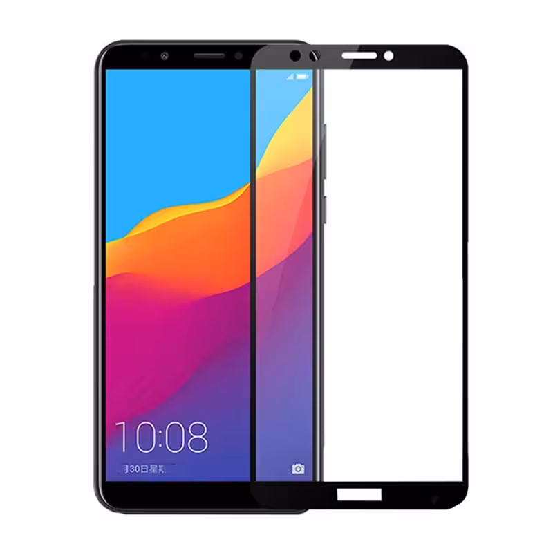 محافظ صفحه نمایش شیشه ای گلس هواوی Y6 2018 تمام چسب و تمام صفحه Full Glass Screen Protector Huawei Y6 2018