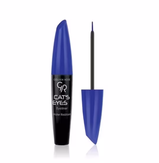 خط چشم مویی گلدن رز GOLDEN ROSE مدل CAT EYES EYELINER BLUE آبی حجم 6 میل